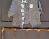 shabby chic oatmeal tan ecru brown summer prairie girl romantic ribbon vintage lace gypsy cottage boho cardigan shrug