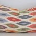 F. Schumacher / Sunara Ikat Lumbar Pillow Cover / 10" x 20" / Spice / Decorative Pillow / Designer Fabric / Same fabric front & back