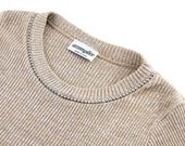 Vintage Tan Short Sleeve Rib Knit Studded Crop Top / Medium