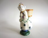 Royal Copenhagen Aluminia JUS Child Welfare Figurine 2390 Skovserpige Girl from Skovshoved Danish Posy Vase Denmark Scandinavian Pottery