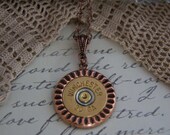 Shotgun Casing Jewelry-Authentic Winchester 20 Gauge Necklace- Mixed Metals-Spent Ammo-Bullet Casing