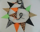 Paper Garland HALLOWEEN Garland -Halloween Paper Pennant Decoration- Paper Bunting Photo Prop -Halloween Party Decor Halloween Mantle Decor