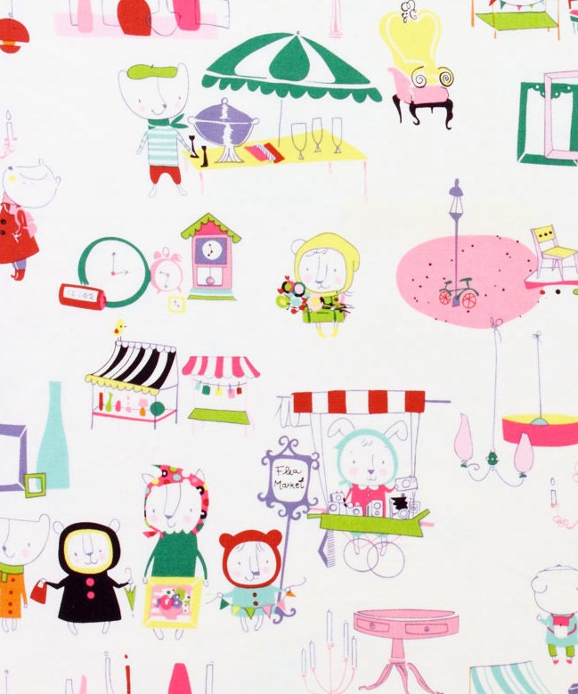 Flea Market Friends Fabric in bright by Alexander Henry (1 yard) SALE