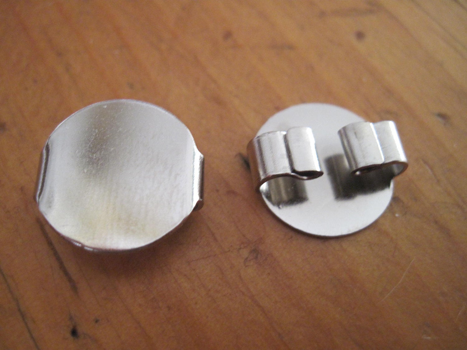 Bolo Slide Silver Plate Flat Glue on Pad
