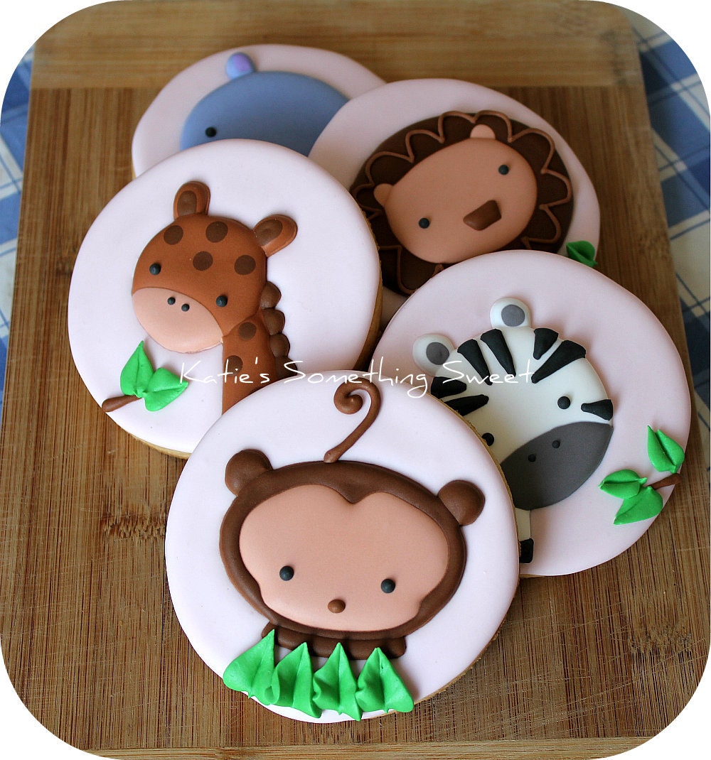 Safari Animal Cookies -  Safari Party -  Safari Baby Shower - Safari Birthday
