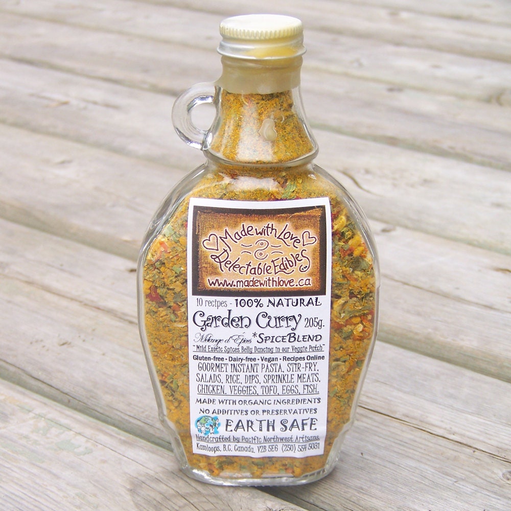 Garden Curry Eco Artisan Spice Blend - Gluten Free Dairy Free Vegan - Food Market - Herbs & Spices - DIY Pasta - Dip Mix
