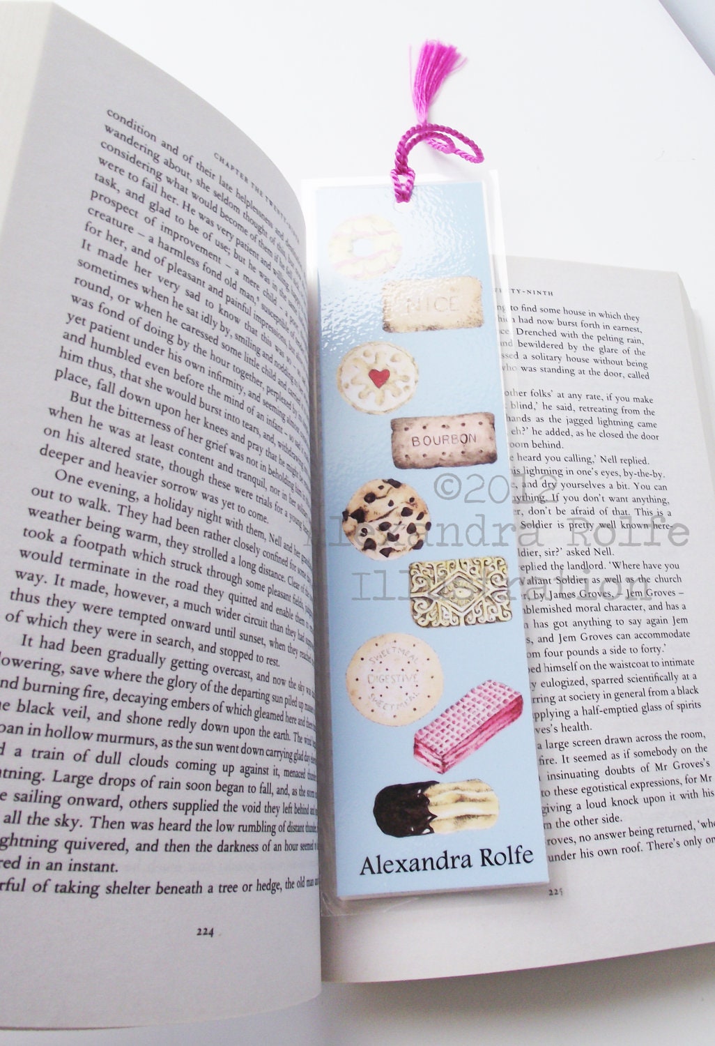 Biscuits illustrated bookmark