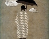art print poster illustration 13x19 Rain Man
