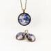Planet Earth Necklace And Full Moon Earring Jewelry Set