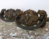 Antique Metal Drawer Pull Tin Handle Dresser Pull Cabinet Pull