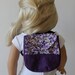 Purple Floral Backpack for American Girl or Other 18 Inch Dolls
