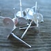 Silver Earring Studs, Flat Pad, 8 mm, 100 pairs, Nickel Free