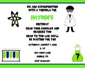 PRINTABLE Invitations - Custom Mad Scientist Party - BellaGrey Designs Il_170x135