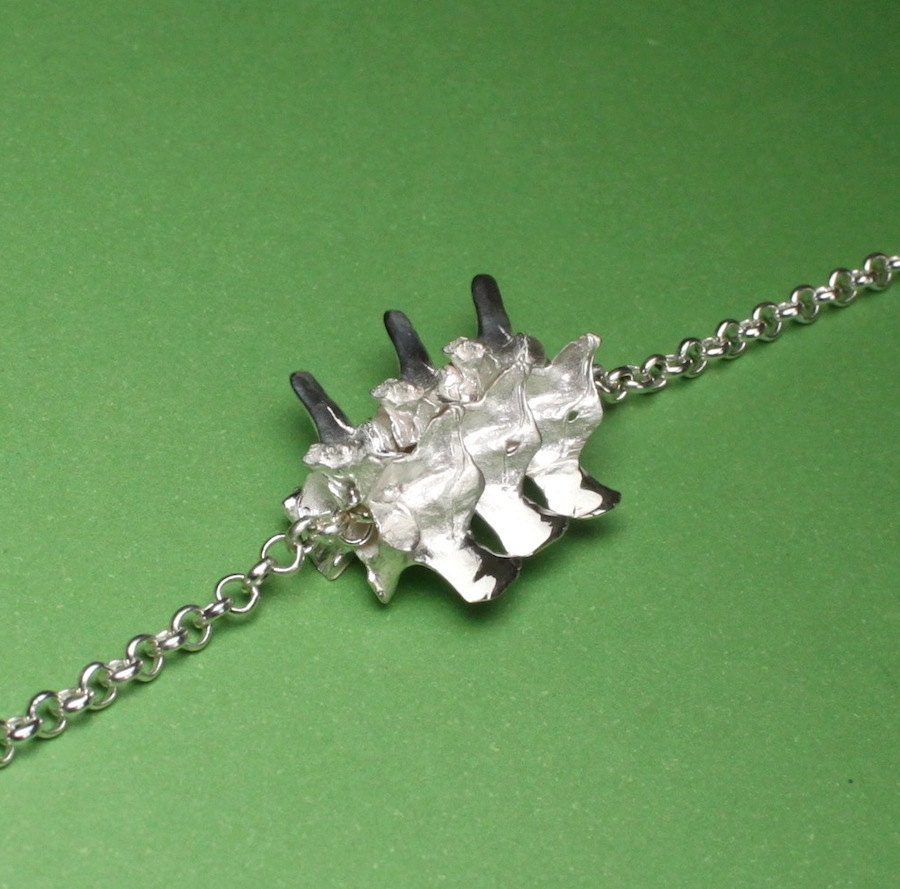 Vertebrae, a handmade toggle bracelet in high quality sterling silver