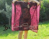 Sexy See Through Cocktail Dress, Burgundy, Size M, Worldwide Shipping