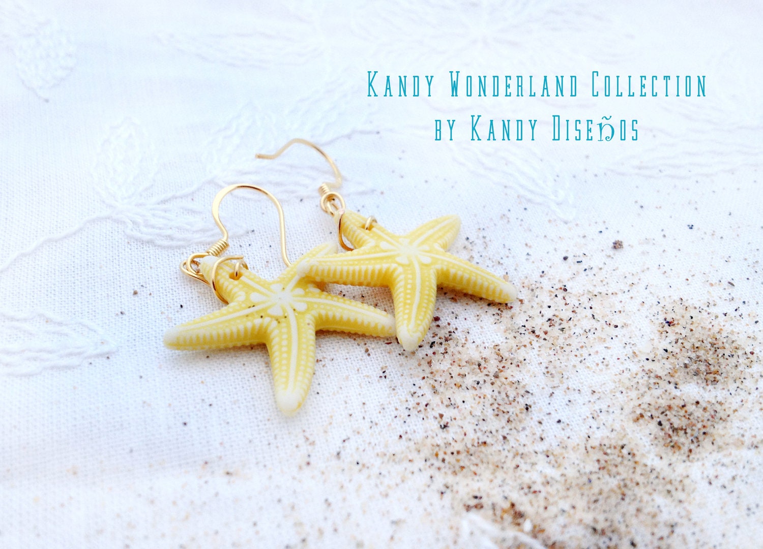 Starfish earrings. Star earrings. Summer jewelry. Nautical jewelry