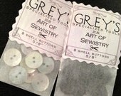 Grey's Notions: eight 5/8" shell buttons