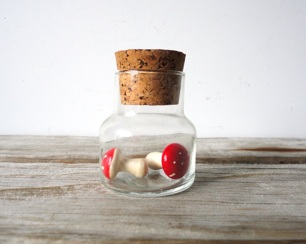 Small Glass Cork Jar
