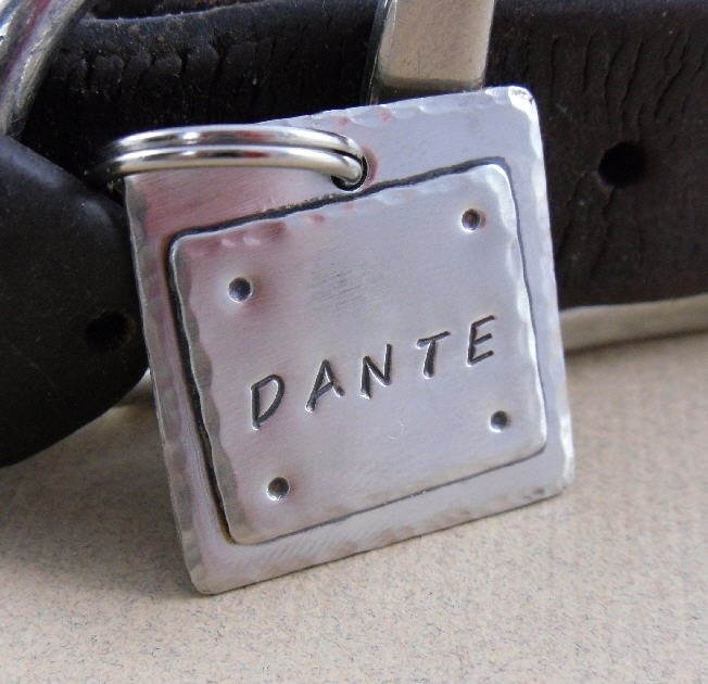 Dog Tag -- Pet ID Tag - Nickel Silver Dog Tag