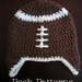 Crochet Hat PATTERN - Baby Football Earflap Hat Crochet Pattern - Instant Download PDF 114 - Newborn to Adult - Photography Prop Pattern