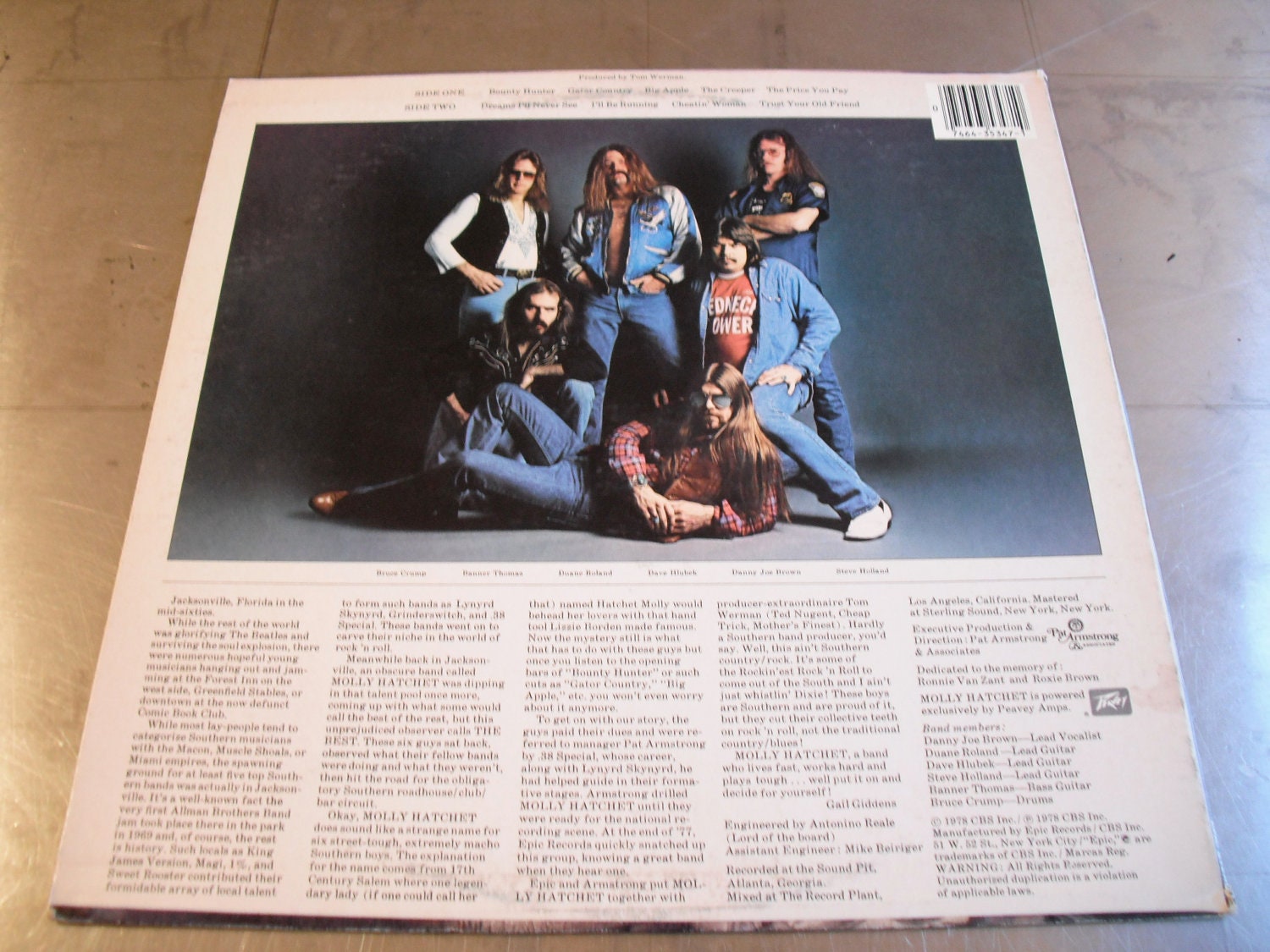 SALE ON :Molly Hatchet Debut Album 1978 Original Vinyl LP Southern Metal from Florida