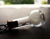 Necklace. Dandelion Seed Puff in Miniature Jar on Silver Chain. Make a Wish