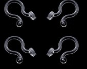 50 Hypoallergenic Silicone Flat Glue Pad Dangle Earring Hook Earwire - Quality Earring Ear Wire jewelry design making findings
