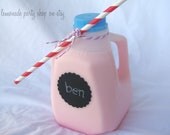 PLaStic MiLK JuGs--Quart size-32oz--set of 3 with chalkboard labels--choice of lid color--farm parties--birthday parties Il_170x135