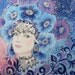 Original Acrylic Painting "Lady Morning" free shipping.