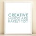 Blue Creative Minds print poster