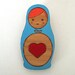 Babushka love brooch