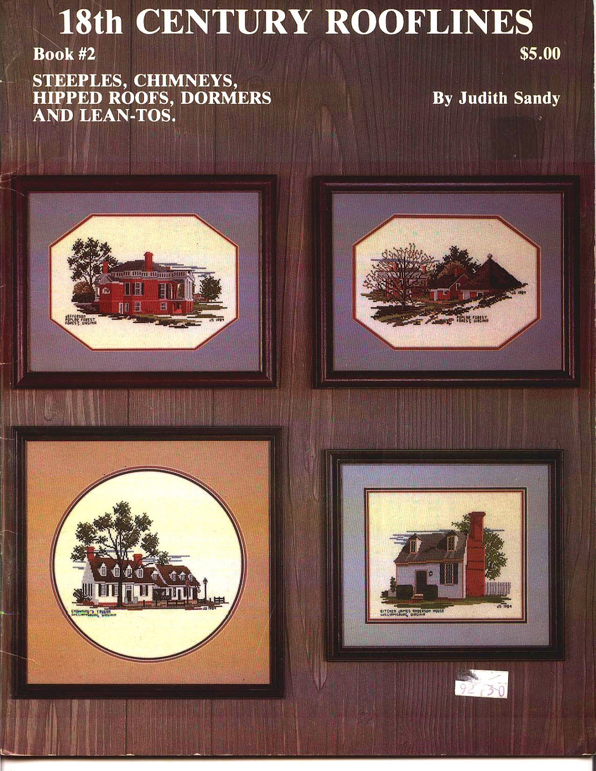 1985 18th CENTURY ROOFLINES BOOK 2  16 Pages Beautiful Architexture in Counted Cross Stitch    Discontinued