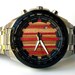 Pink Watch. Recycled Skateboards. Skate Art (042245)