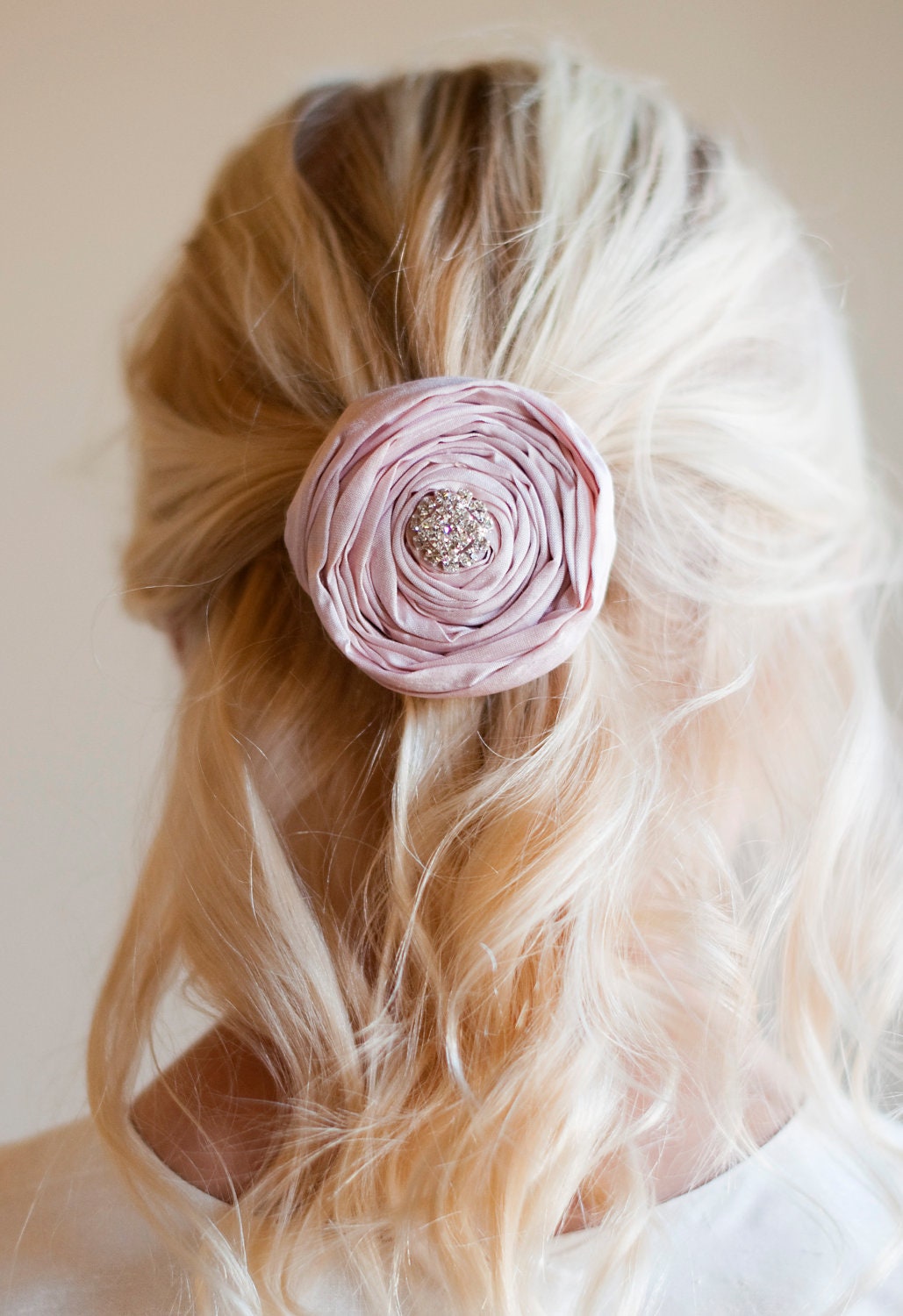 English Rose: Flower girl hair clip ... in pure silk .. all colours available