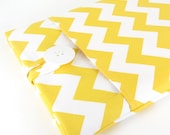 iPad Case, iPad Sleeve, iPad 2 Case, iPad 3 Case, iPad 2 Sleeve, iPad 3 Sleeve, iPad 4 Case, iPad 4 Sleeve - Yellow White Chevron.