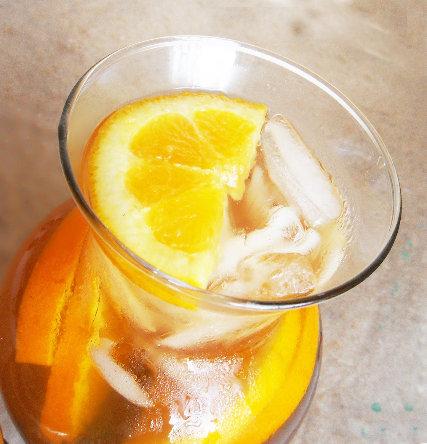 Pure Raw Honey Tea ORANGE SPICE flavored 8 OZ. Ice tea for summer, warm tea for winter.