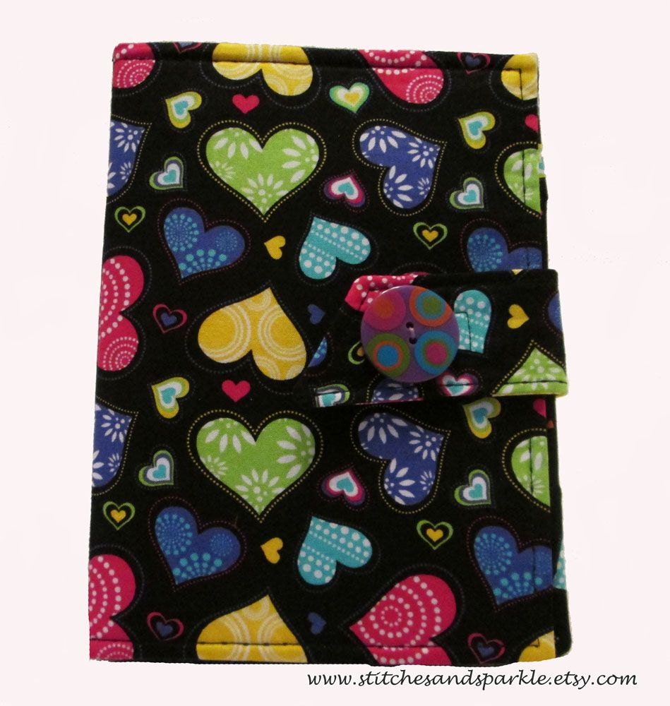 Colorful Hearts Bifold Design E-Reader Cover for Mother's Day