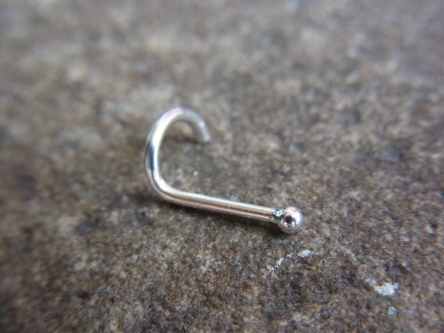 20 gauge, 1.5mm Silver ball nose screw