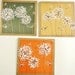Dandelion Art Greeting Cards Set, Original Artwork Fall Colors, Autumn, Kraft, Blank Stationary, Dandelions