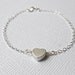 Sterling Silver Heart Bracelet, Tiny Solitaire - Simple Sweet Jewelry, Mother Sister Bridesmaids, Big Little Sis