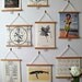 Mini Printed Fabric Vintage Style School Chart with Wood Trim - Meteor Shower (9" x 11")