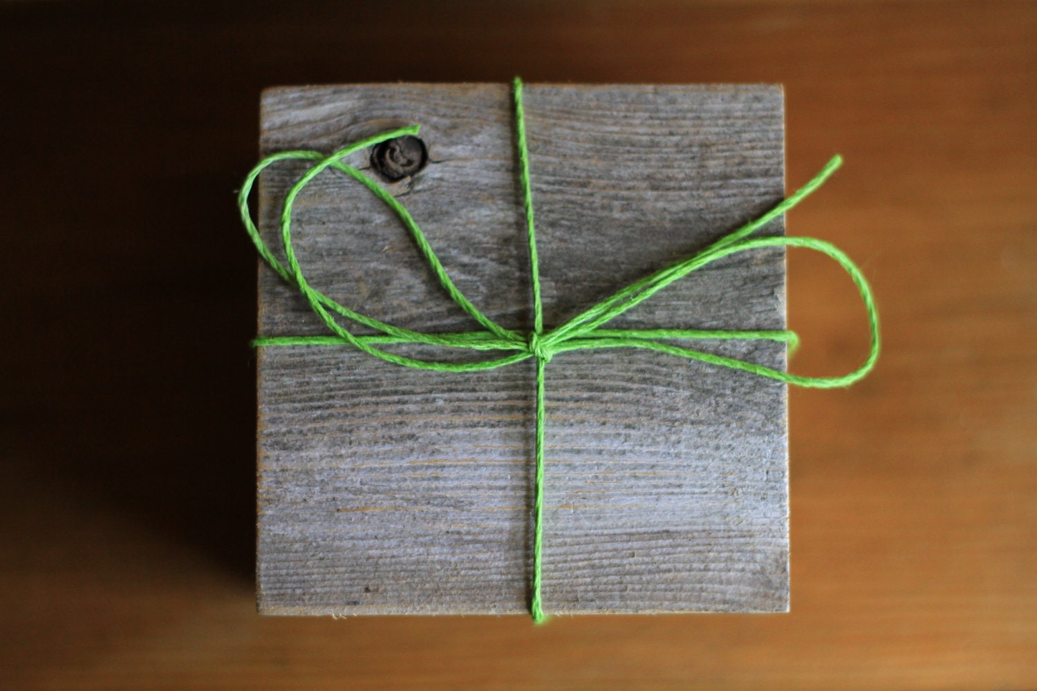 Reclaimed cedar coasters: Set of four
