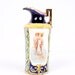 Vintage Earthenware Ewer Cobalt Blue Pitcher Tankard Vase Applique Scene Creamer