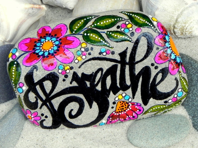 Breathe.../ Painted Stone / Sandi Pike Foundas / Cape Cod