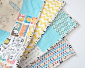 Low Volume Text Fabric Quilt - Gender Neutral Quilt - Baby Crib Quilt - Toddler Quilt