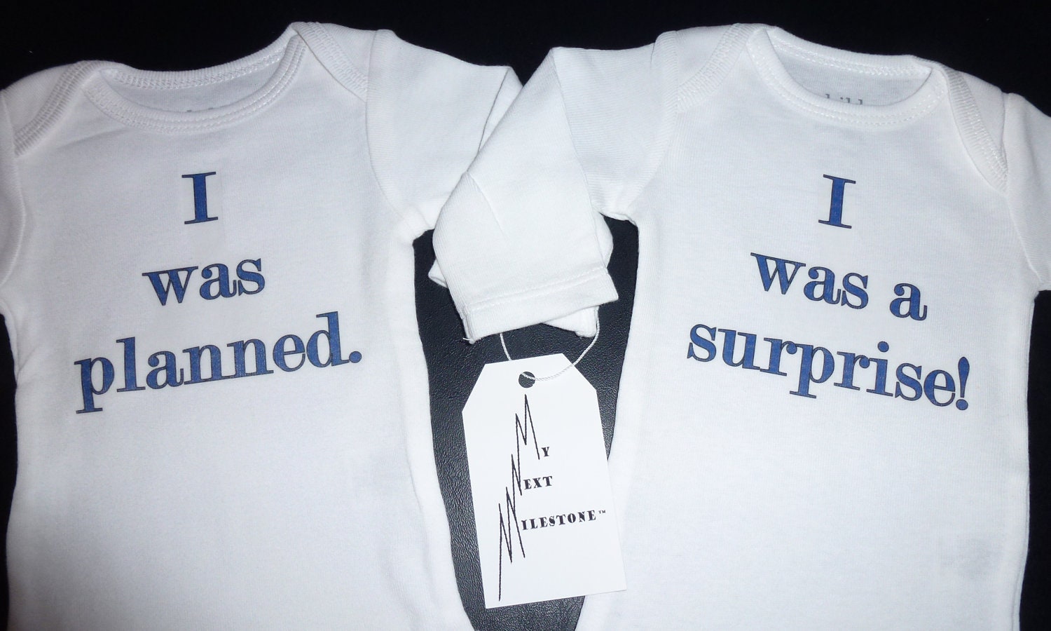 Twins - I Was Planned I Was a Surprise Onesie Set Boys Infant Baby