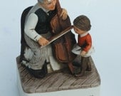 Norman Rockwell Music Box, Vintage Dave Grossman Saturday Evening Post Co. 1981, Grandpa's Little Ballerina  "I Could of Danced All Night"