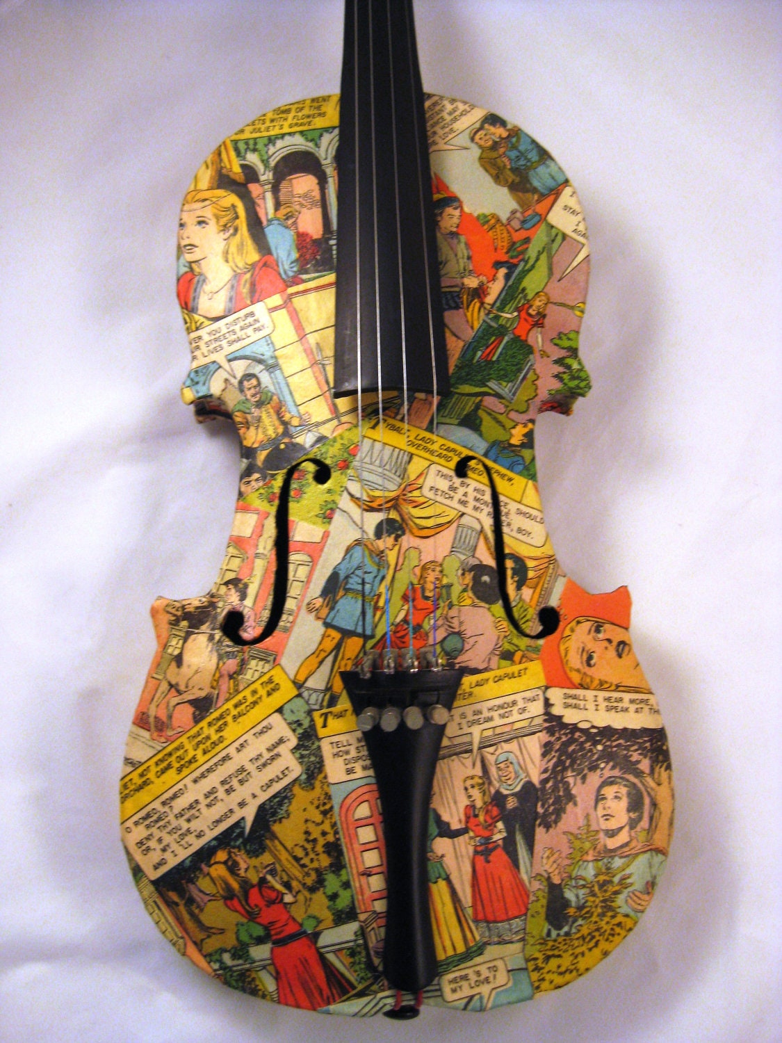 Decoupaged Violin