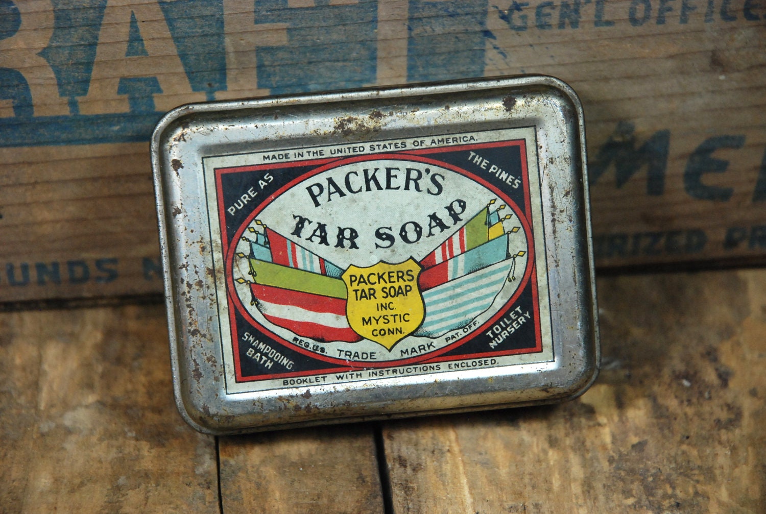 Vintage Packer's Tar Soap Tin