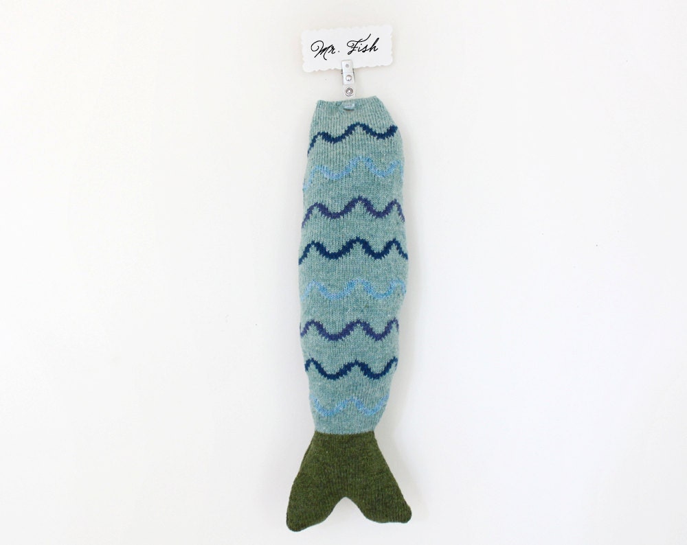 Animal tail - Fish - pretend, soft knitted toy